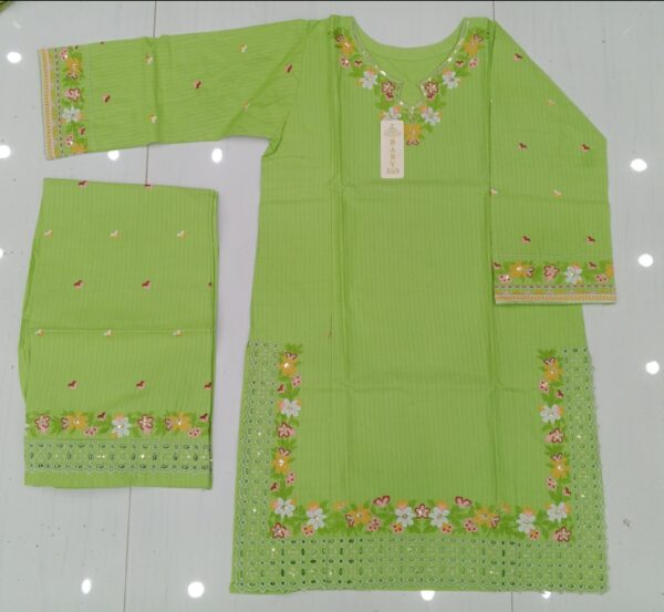 Baby Jaan Premium Cotton Suit – Pink, Pista & Mustard – Soft & Stylish