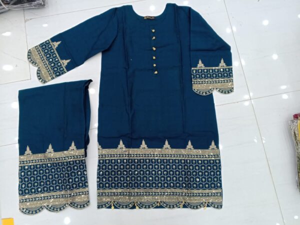 Baby Jaan Cotton Fancy Tari Design Suit with Matching Palazzo – Red, Mustard, Zinc, Parrot, Pista & Pink – Stylish & Comfortable